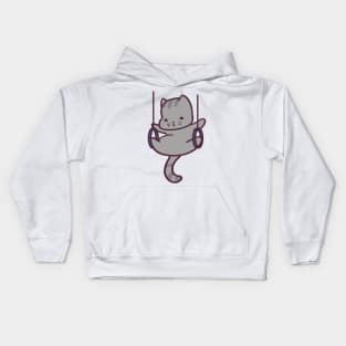 Cute Gymnastics Cat Kids Hoodie